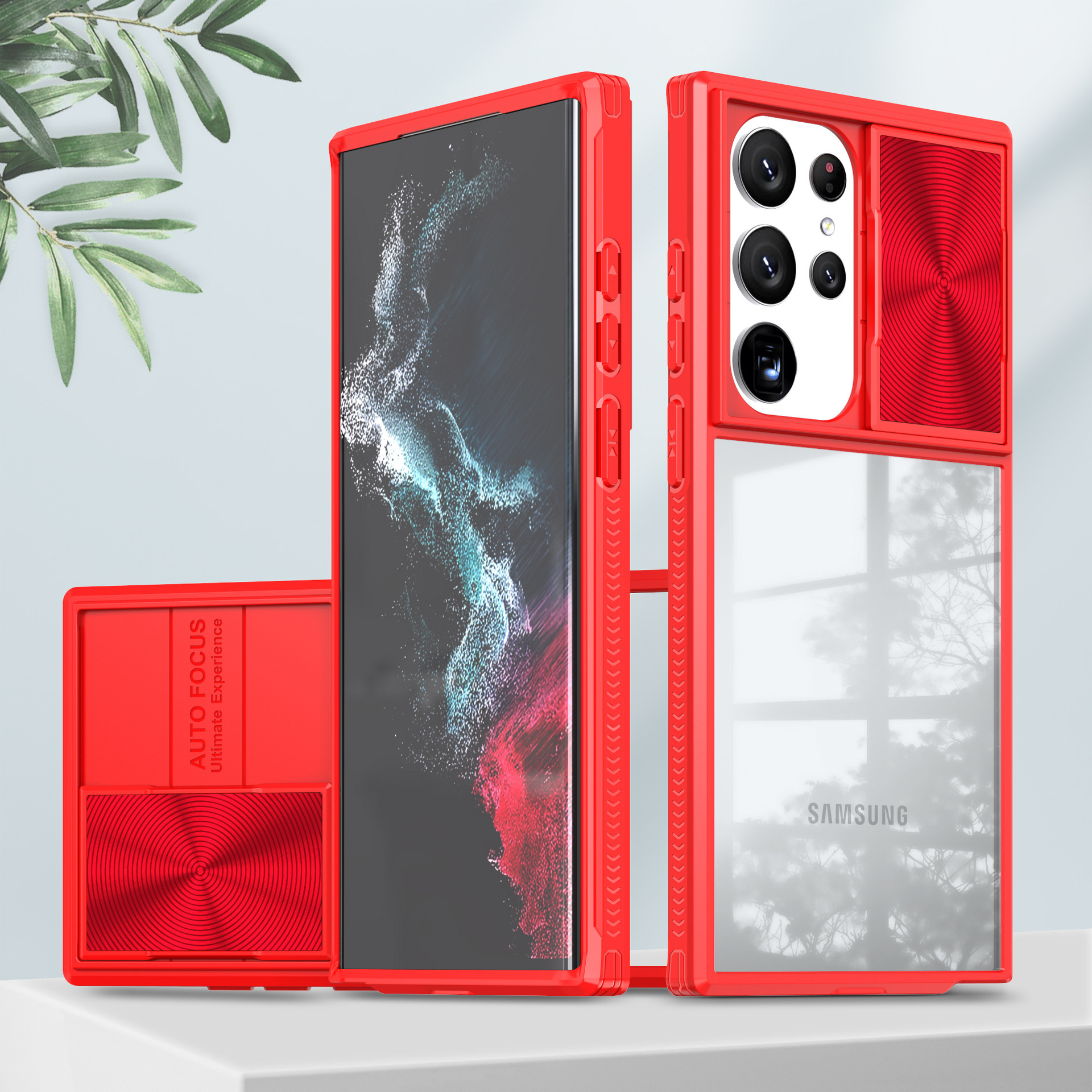 Compatible with Samsung S25 Ultra phone case A36/56 transparent sliding window 24plus color blocking 23U shockproof protective case