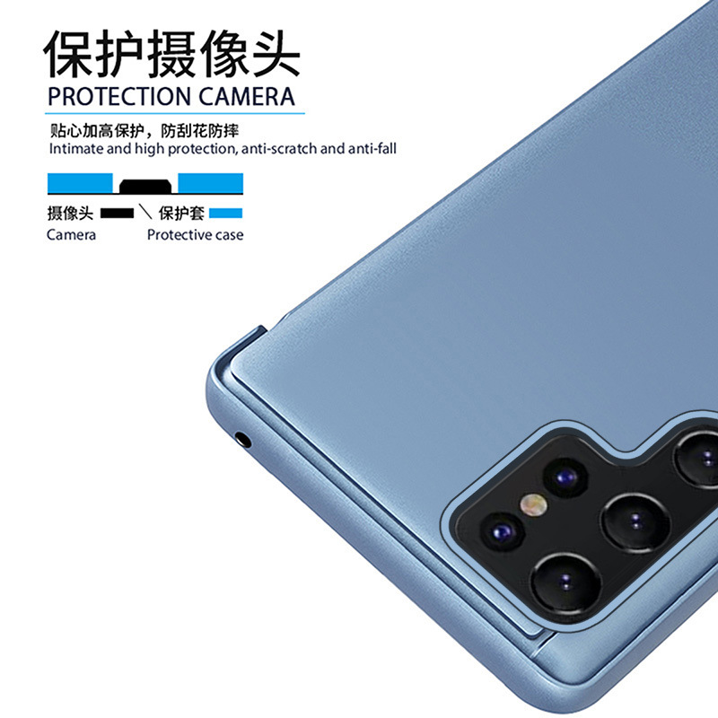 Compatible with Samsung S26/25 Ultra phone case, A36/A57 smart flip phone, and S24 Plus mirror full-coverage leather case.