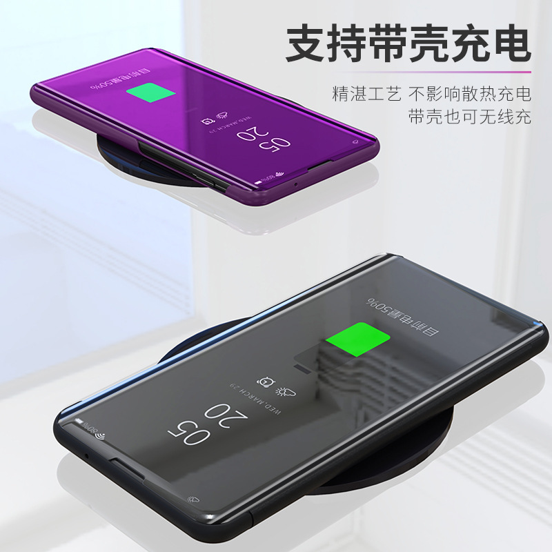 Compatible with Apple 17 Air, 16/15 Pro Max mirror flip case, 14 Pro full-coverage protective case, 13