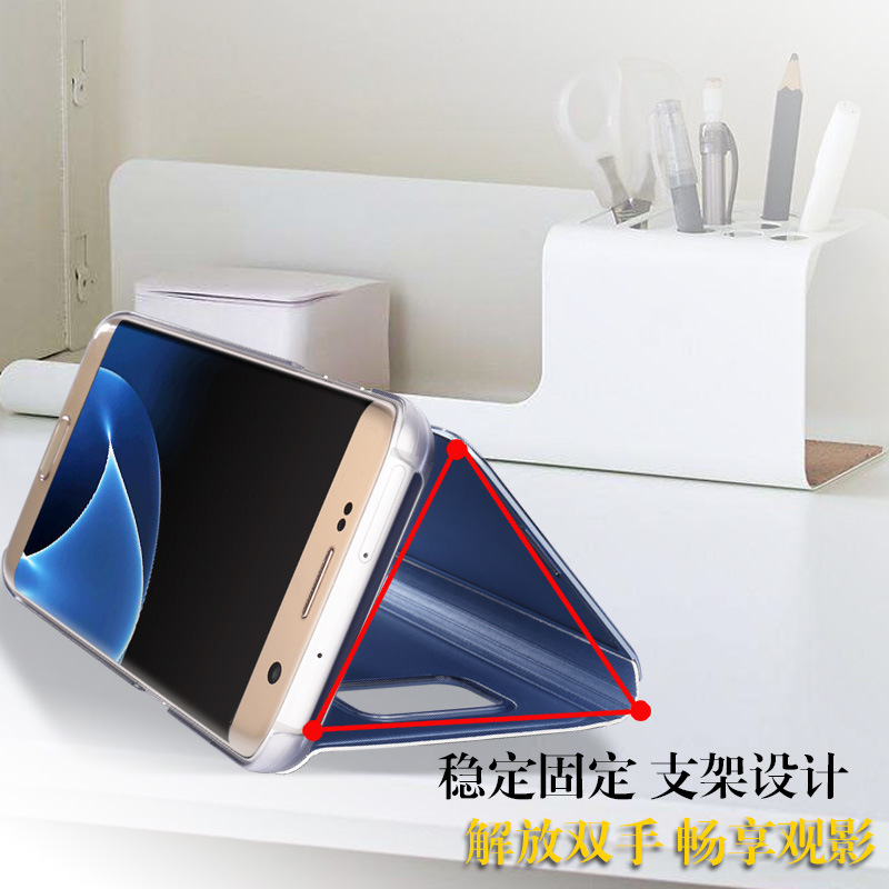 Compatible with Apple 17 Air, 16/15 Pro Max mirror flip case, 14 Pro full-coverage protective case, 13