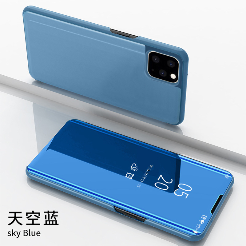 Compatible with Apple 17 Air, 16/15 Pro Max mirror flip case, 14 Pro full-coverage protective case, 13