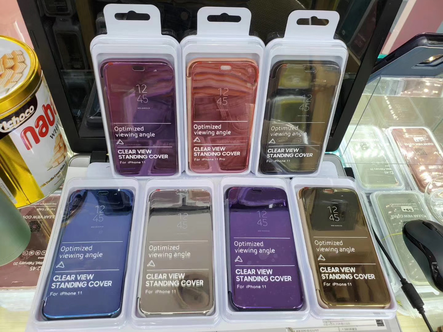 Compatible with Apple 17 Air, 16/15 Pro Max mirror flip case, 14 Pro full-coverage protective case, 13