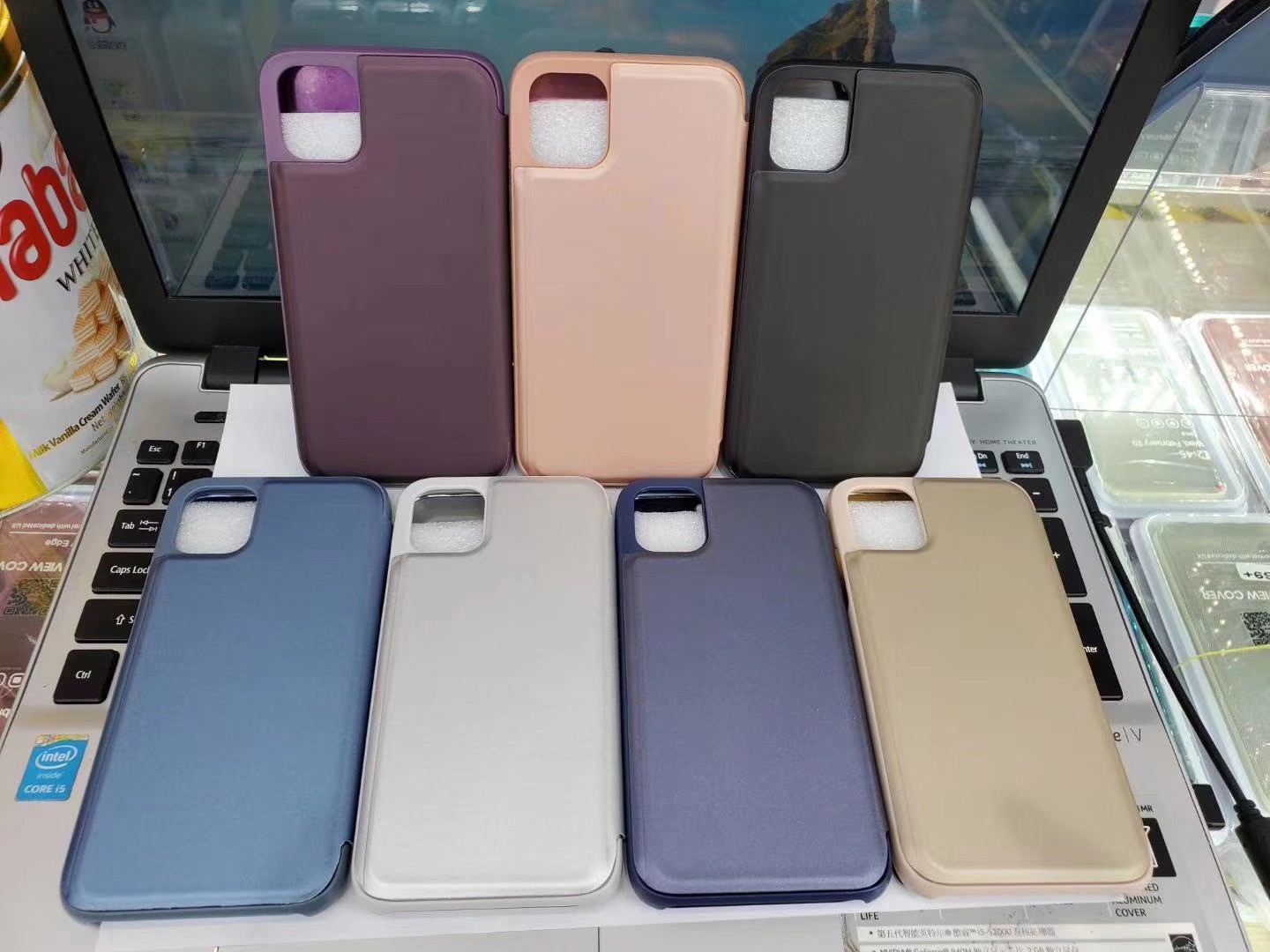 Compatible with Apple 17 Air, 16/15 Pro Max mirror flip case, 14 Pro full-coverage protective case, 13