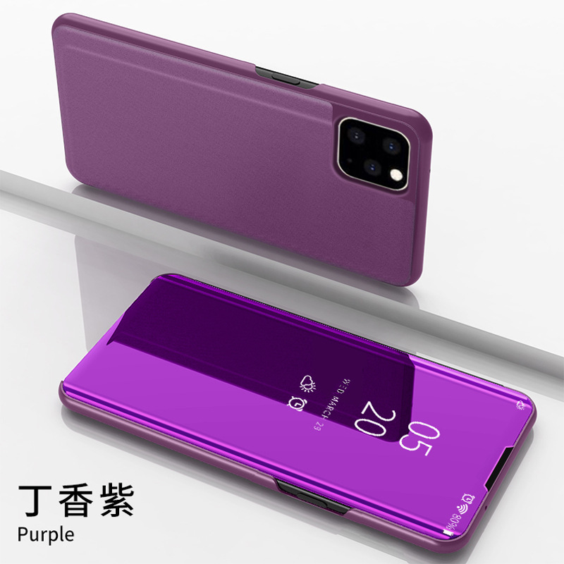 Compatible with Apple 17 Air, 16/15 Pro Max mirror flip case, 14 Pro full-coverage protective case, 13
