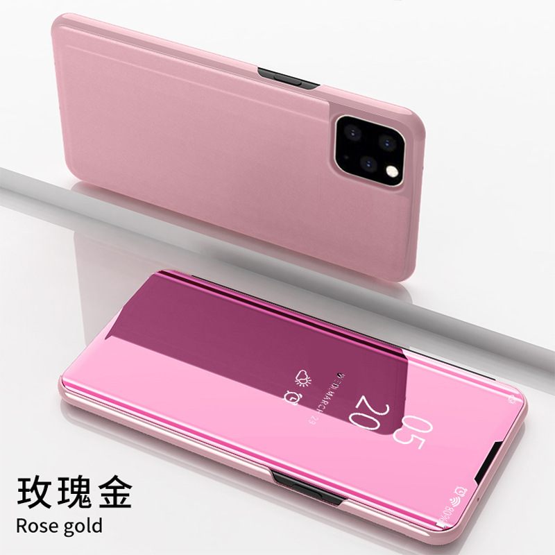 Compatible with Apple 17 Air, 16/15 Pro Max mirror flip case, 14 Pro full-coverage protective case, 13