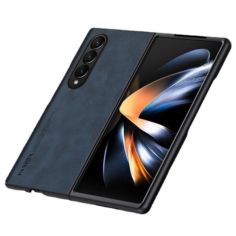 Compatible with Samsung Z Fold8/7 phone case, 6/5 sheepskin texture, luxurious feel, 4/3/2 folding screen protective case.