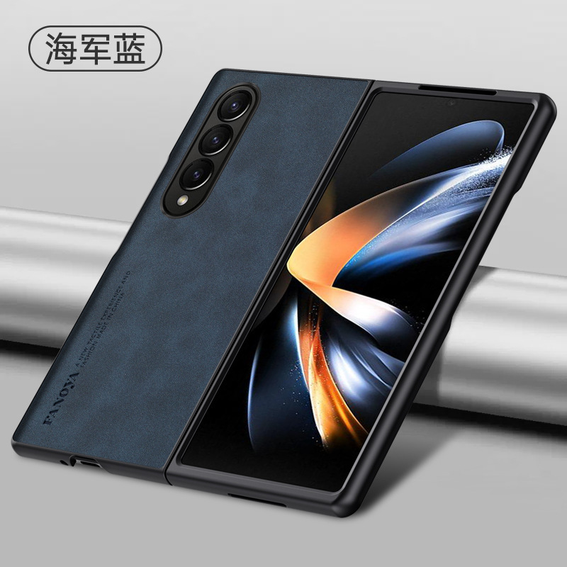 Compatible with Samsung Z Fold8/7 phone case, 6/5 sheepskin texture, luxurious feel, 4/3/2 folding screen protective case.