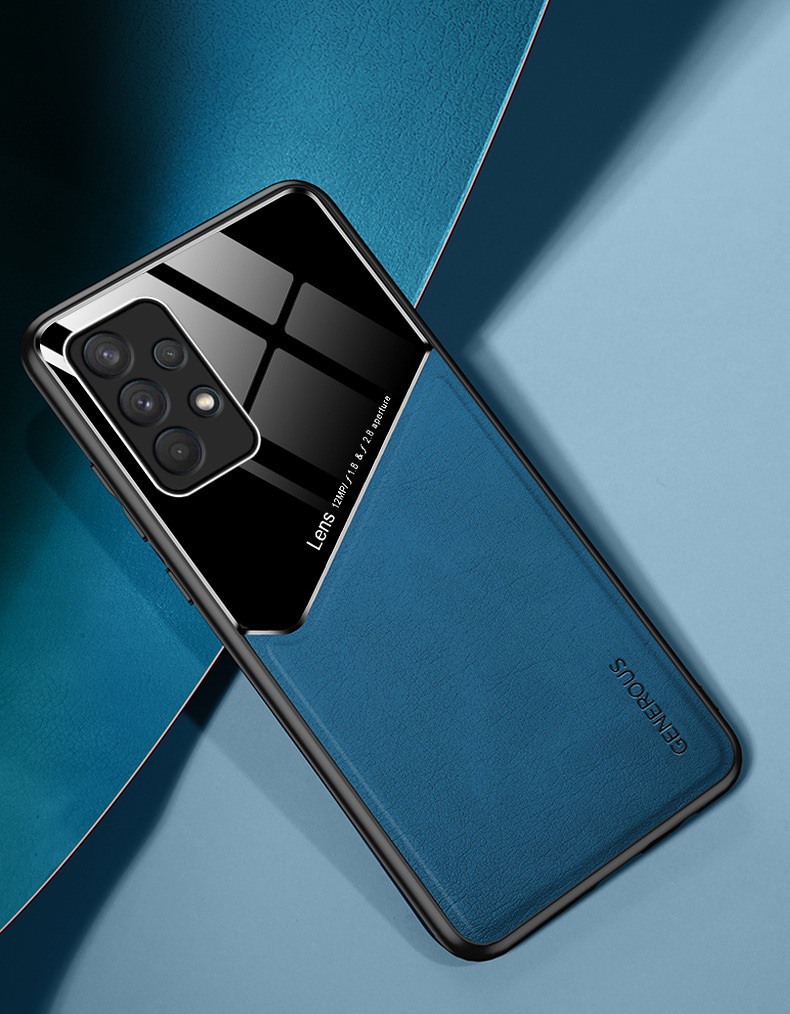 Compatible with Samsung S26 Ultra phone case S25P built-in car magnetic case A17 business leather texture M55 protective case