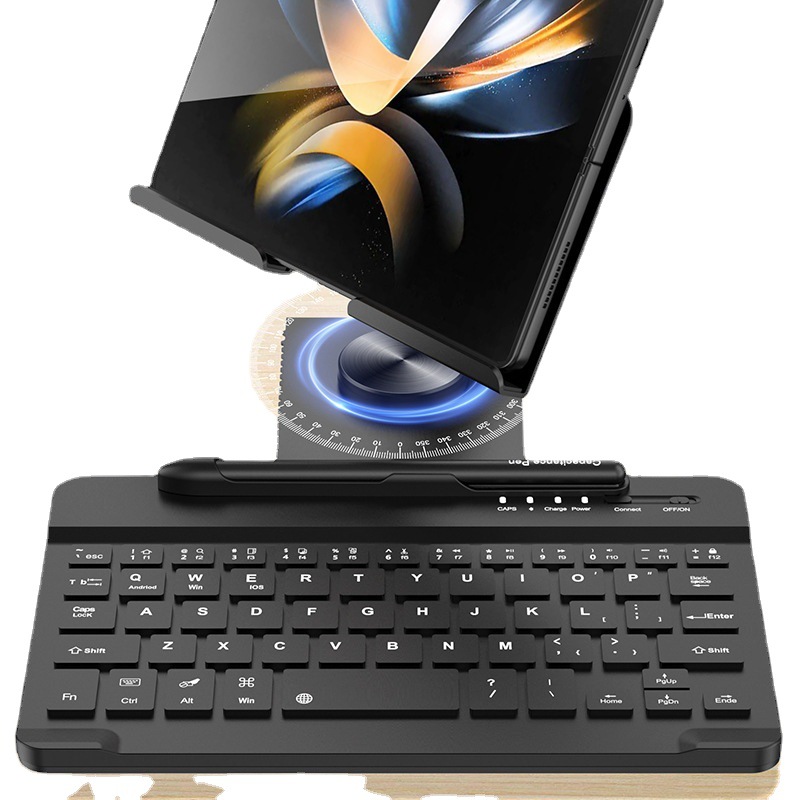 Suitable for foldable screen phones and tablets, lazy stand, wireless keyboard, Bluetooth mouse, metal 360-degree rotating magnetic attachment