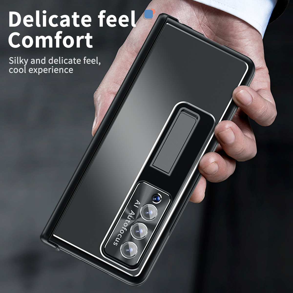 Compatible with Samsung Z Fold7/6/5 phone case, 4/3 aluminum alloy, dual hinge, with S Pen stylus protective case.