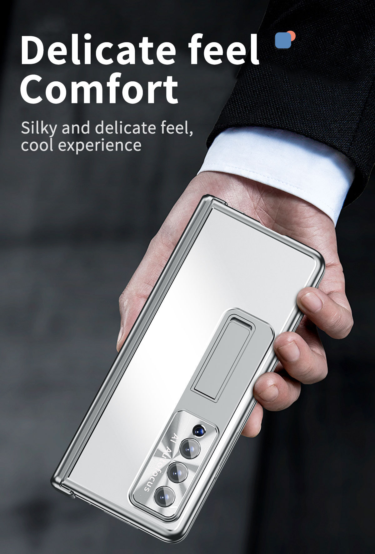 Compatible with Samsung Z Fold7/6/5 phone case, 4/3 aluminum alloy, dual hinge, with S Pen stylus protective case.