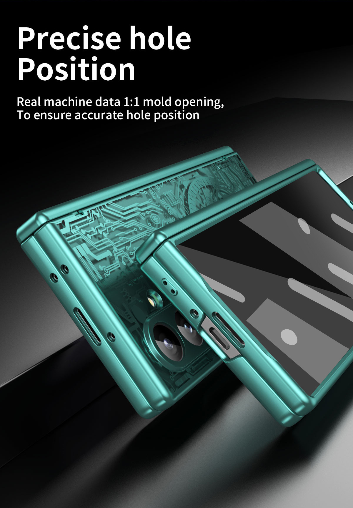 Compatible with Samsung Z Fold8/7/6 phone case, 5/4 electroplated mechanical gear shell film, full-coverage folding screen protective case