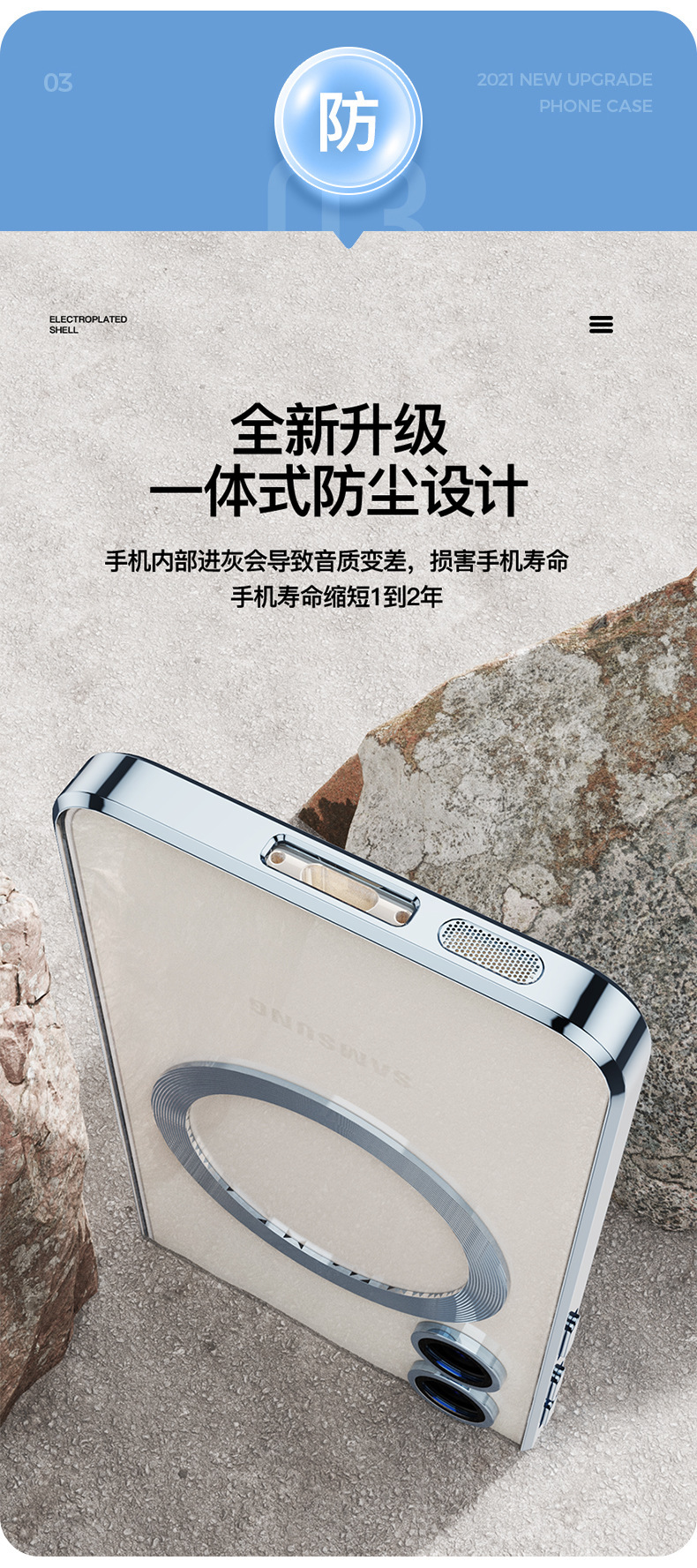 Compatible with Samsung S26 Ultra phone case, electroplated, S25 Plus magnetic wireless charging lens film, full-coverage TPU soft case