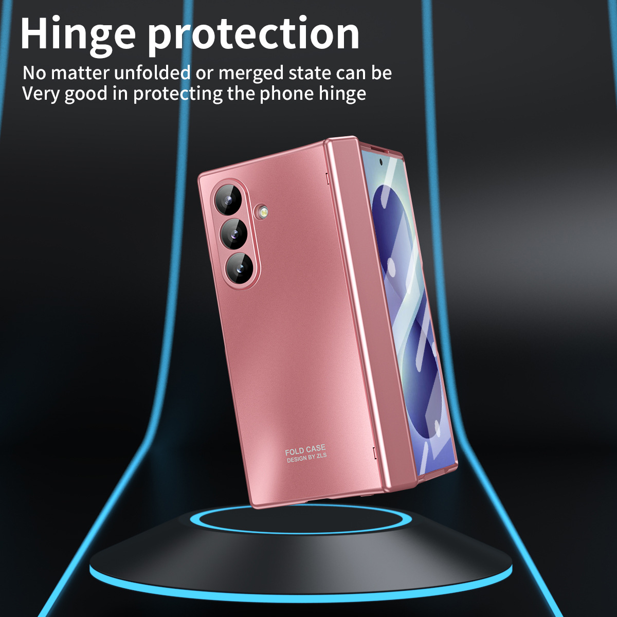 Compatible with Samsung Z Fold8/7/6 phone cases, 5/4/3 case films, electroplated hinge, full-coverage folding screen protective cases.