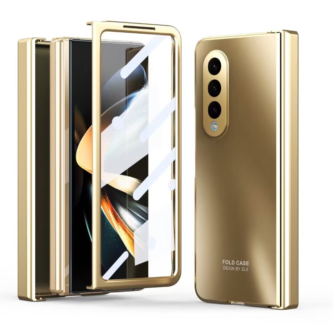 Compatible with Samsung Z Fold8/7/6 phone cases, 5/4/3 case films, electroplated hinge, full-coverage folding screen protective cases.