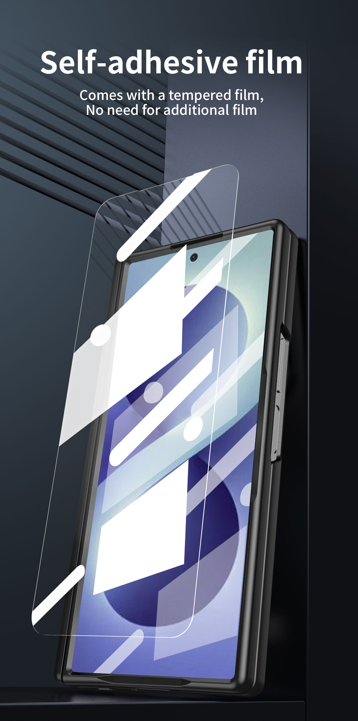 Compatible with Samsung Z Fold8/7/6 phone cases, 5/4/3 case films, electroplated hinge, full-coverage folding screen protective cases.