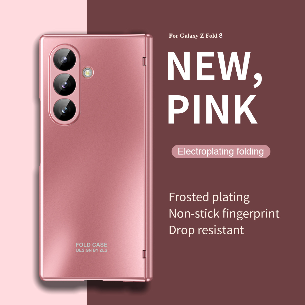 Compatible with Samsung Z Fold8/7/6 phone cases, 5/4/3 case films, electroplated hinge, full-coverage folding screen protective cases.