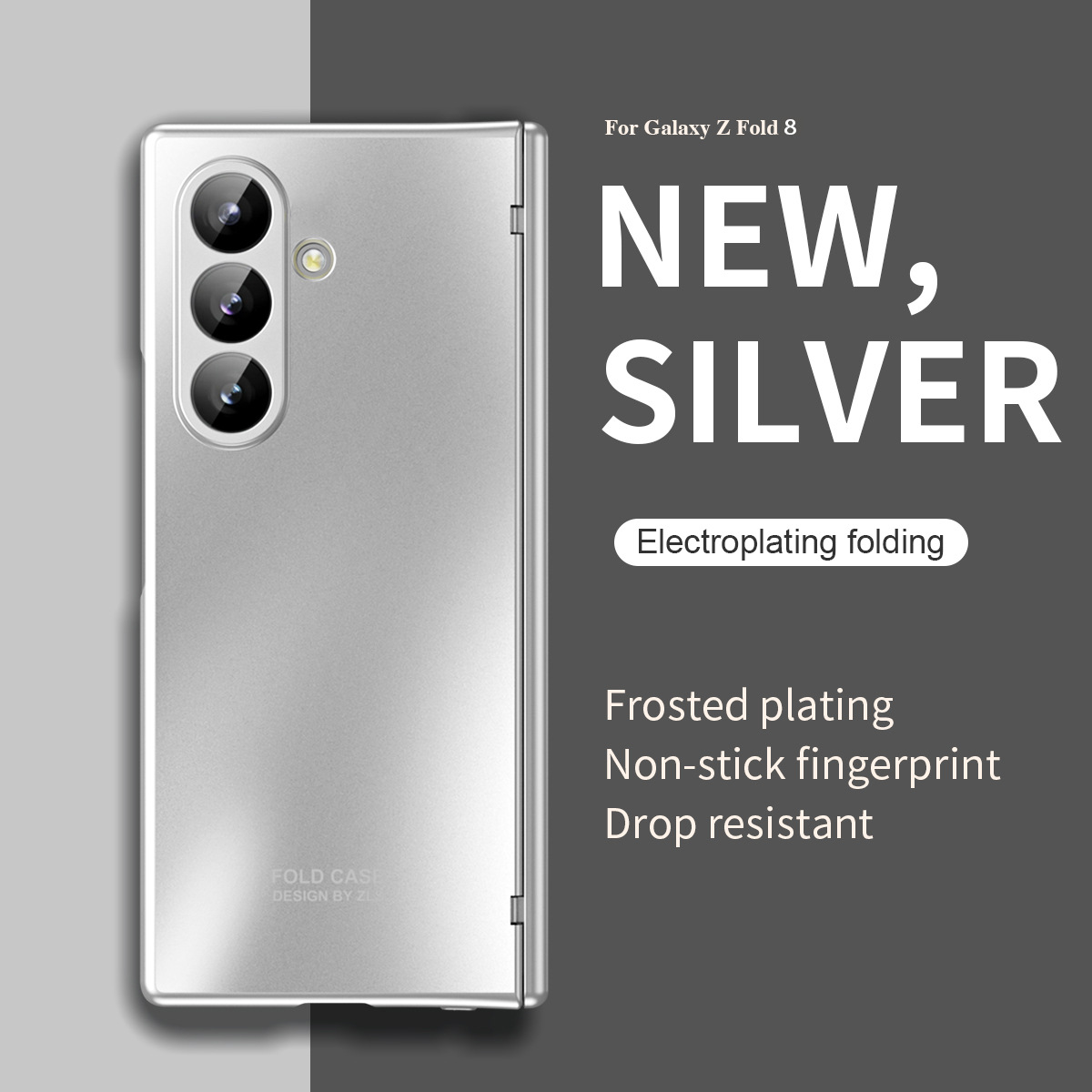 Compatible with Samsung Z Fold8/7/6 phone cases, 5/4/3 case films, electroplated hinge, full-coverage folding screen protective cases.
