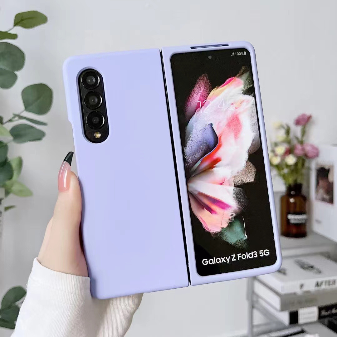 Compatible with Samsung Z Fold7/6 and Fold5/4/3 phones, liquid silicone soft case, shockproof protective case.