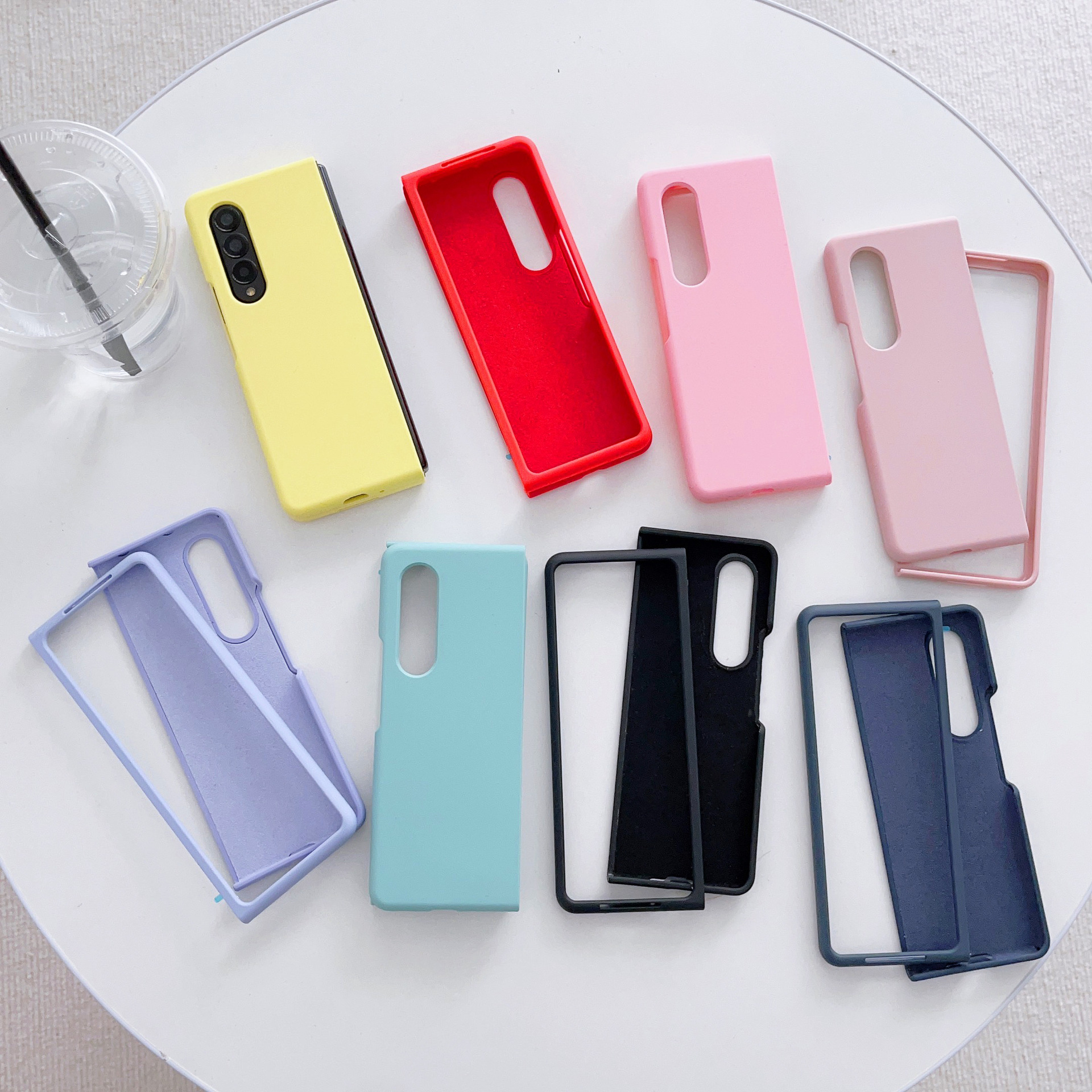 Compatible with Samsung Z Fold7/6 and Fold5/4/3 phones, liquid silicone soft case, shockproof protective case.