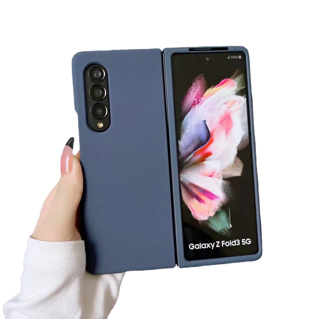 Compatible with Samsung Z Fold7/6 and Fold5/4/3 phones, liquid silicone soft case, shockproof protective case.