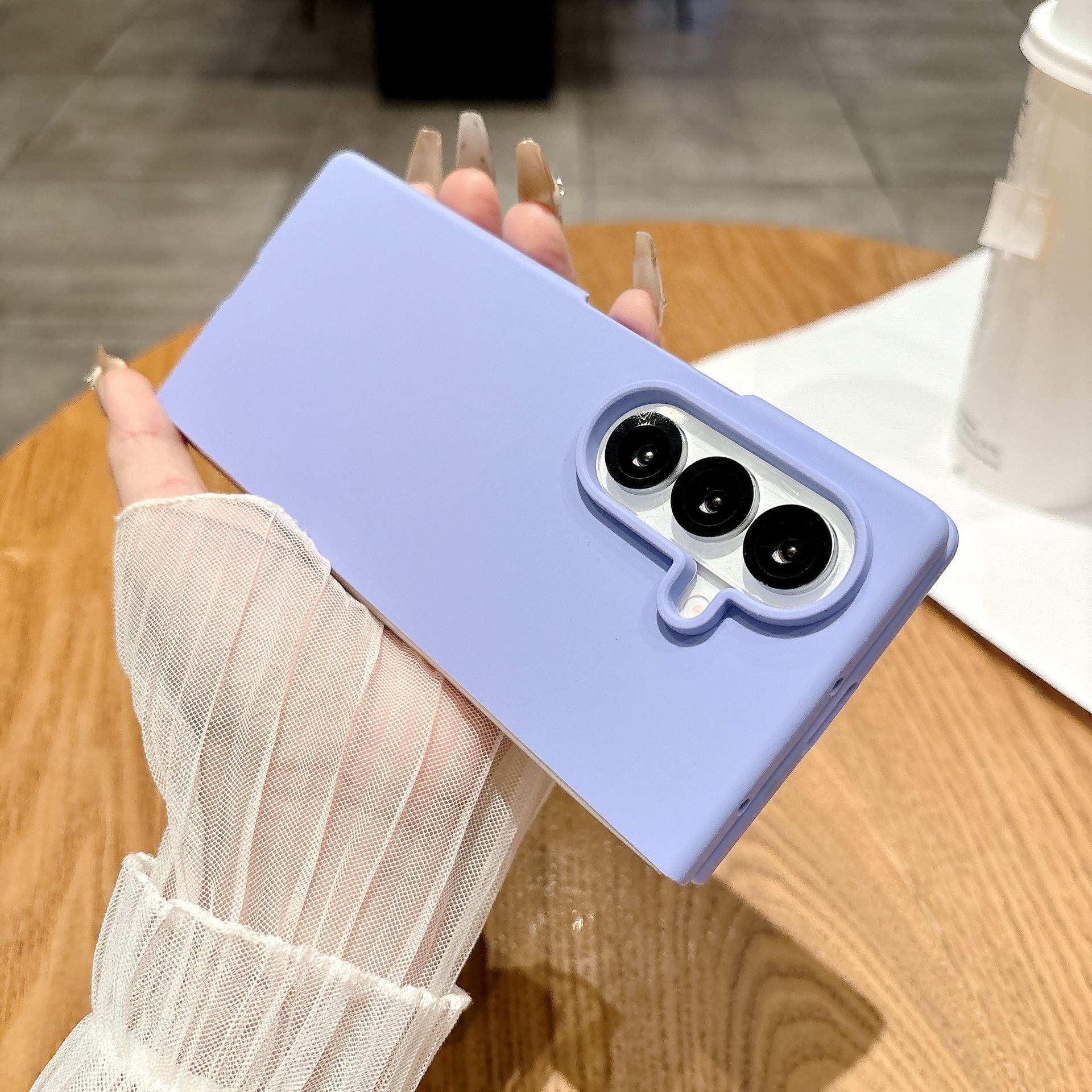 Compatible with Samsung Z Fold7/6 and Fold5/4/3 phones, liquid silicone soft case, shockproof protective case.