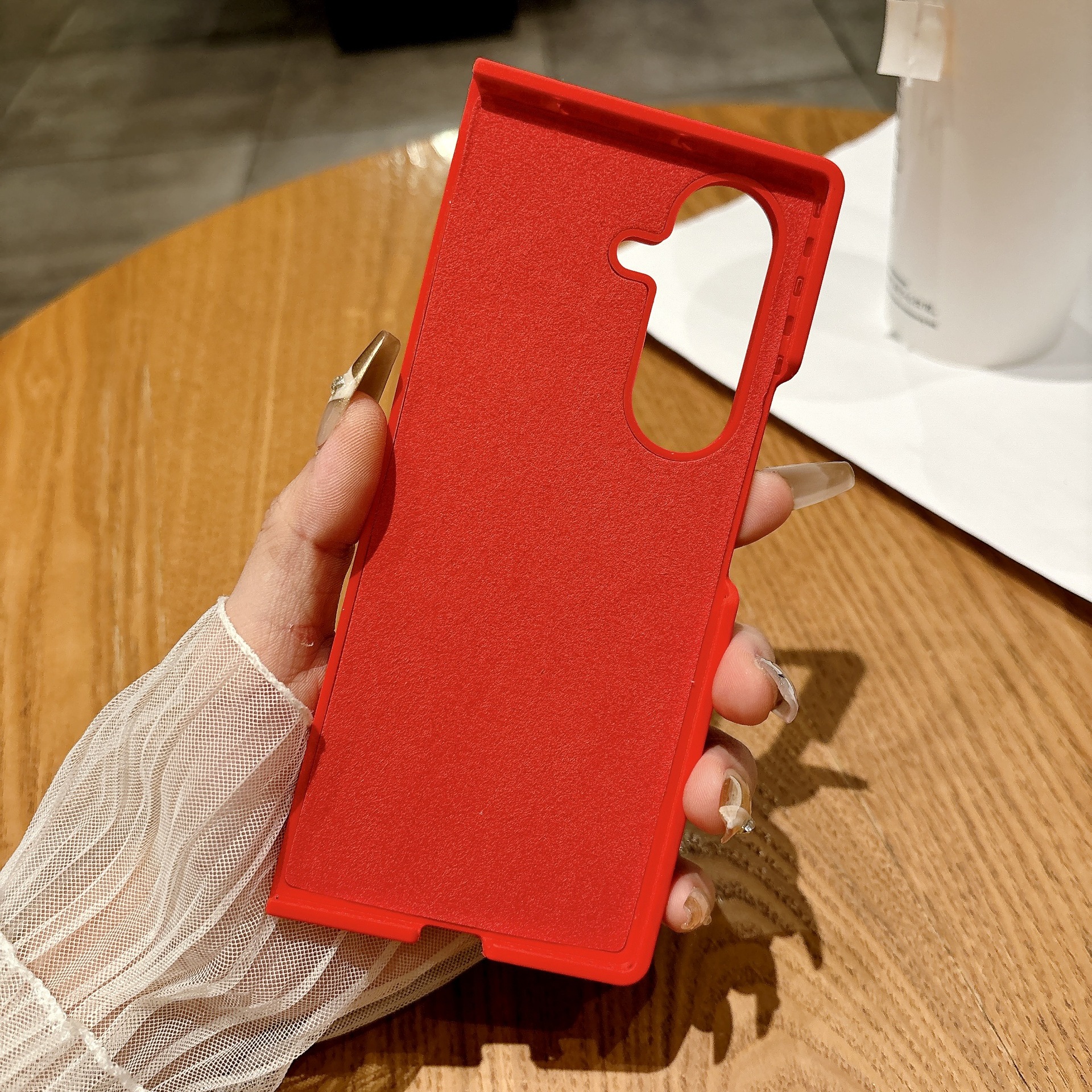 Compatible with Samsung Z Fold7/6 and Fold5/4/3 phones, liquid silicone soft case, shockproof protective case.