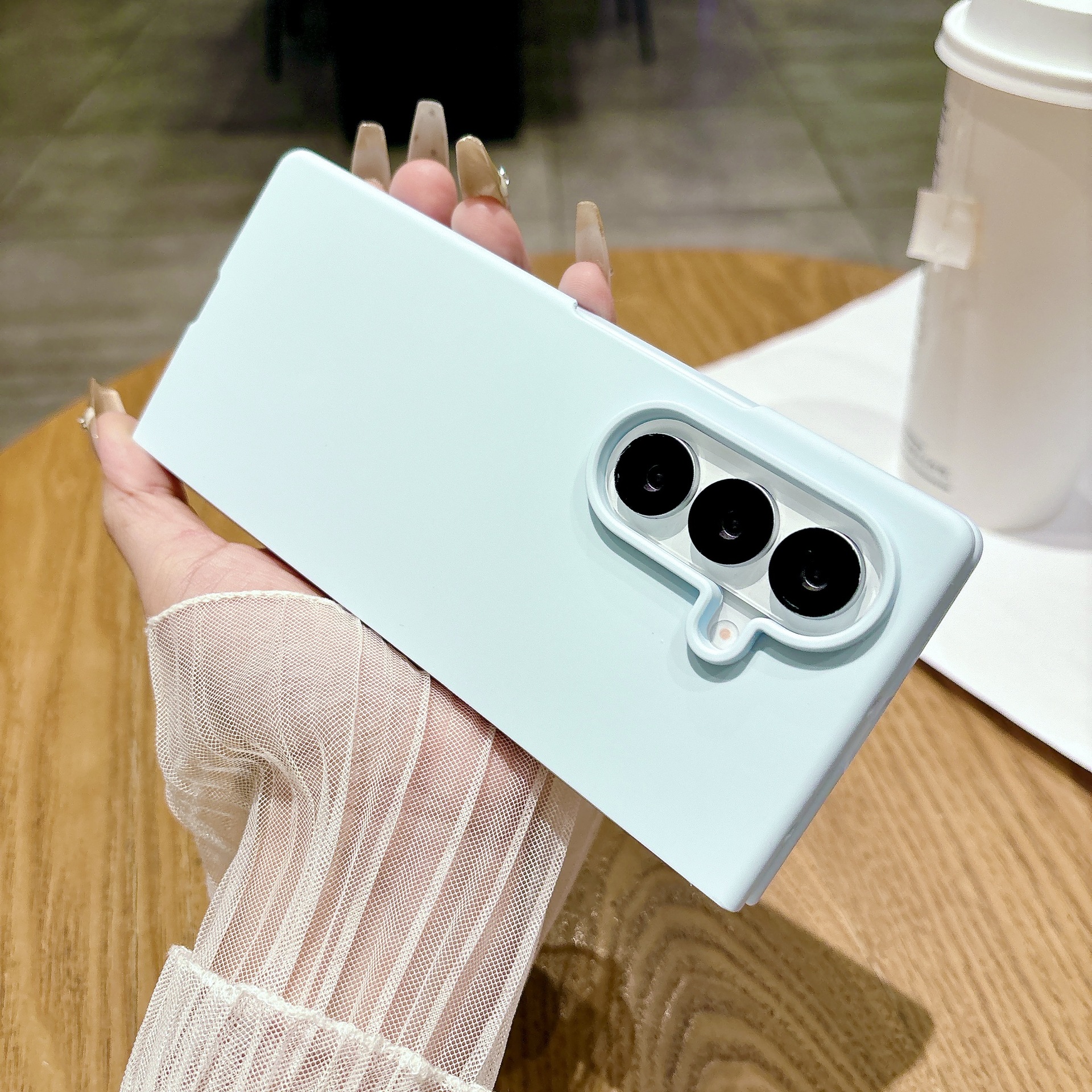Compatible with Samsung Z Fold7/6 and Fold5/4/3 phones, liquid silicone soft case, shockproof protective case.