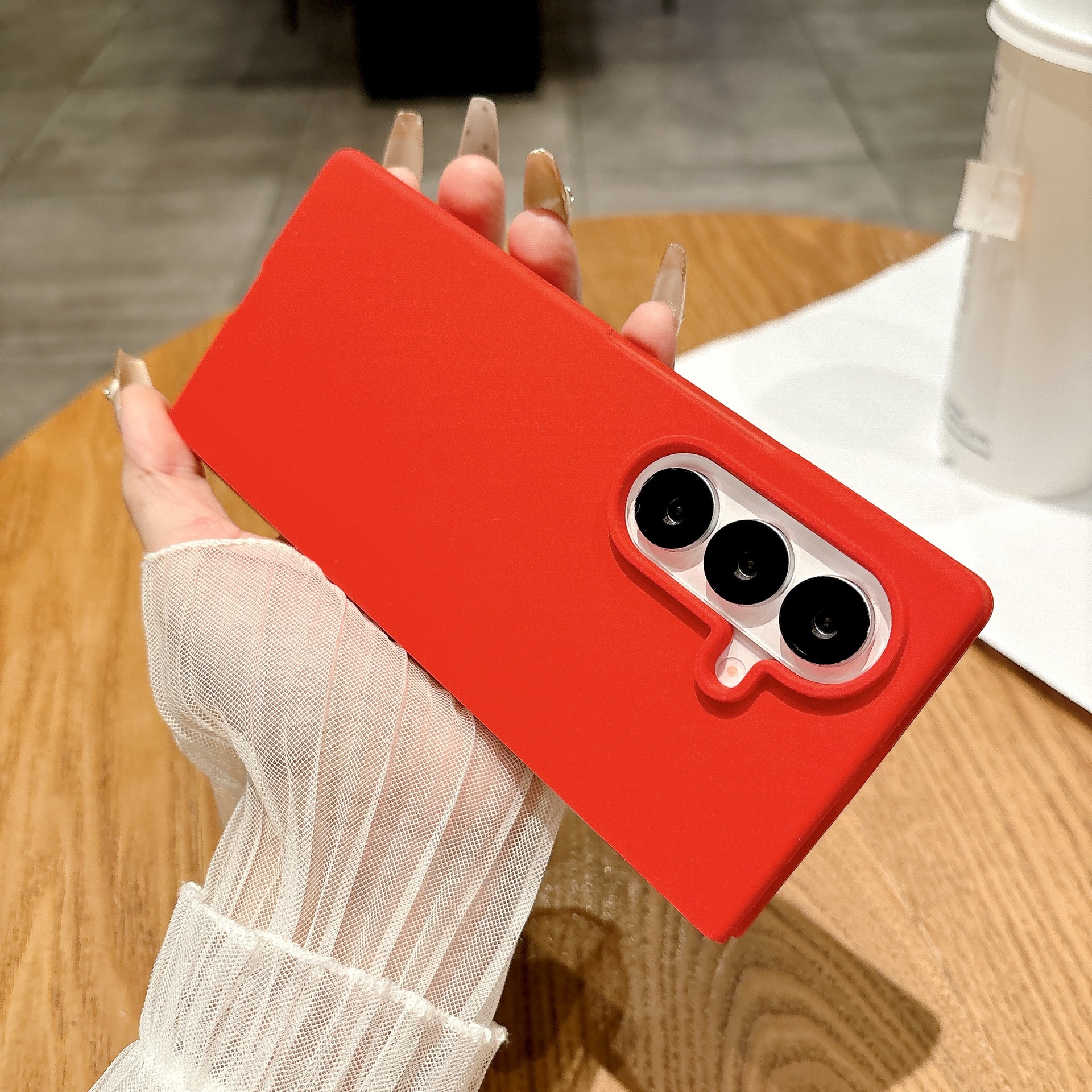 Compatible with Samsung Z Fold7/6 and Fold5/4/3 phones, liquid silicone soft case, shockproof protective case.