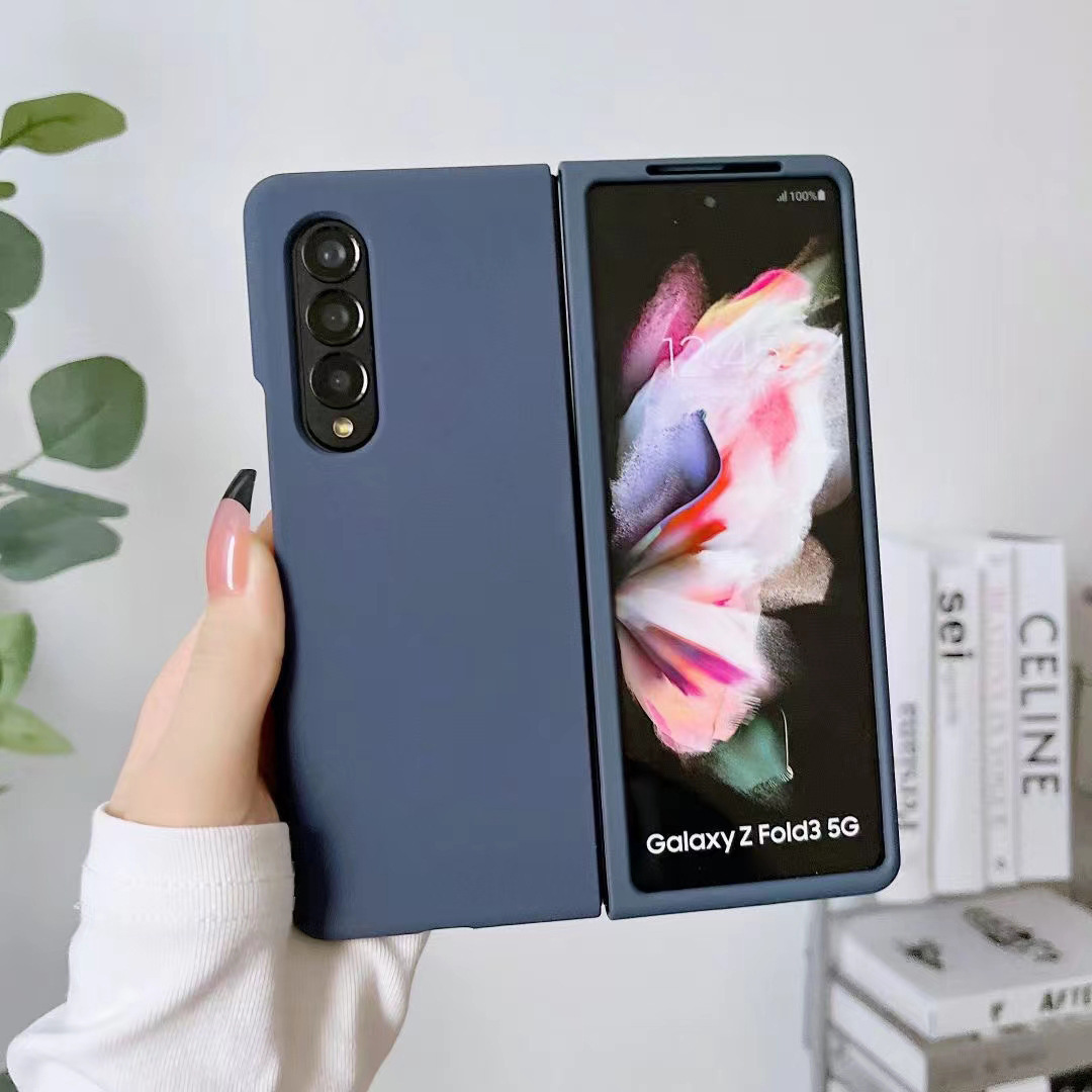 Compatible with Samsung Z Fold7/6 and Fold5/4/3 phones, liquid silicone soft case, shockproof protective case.