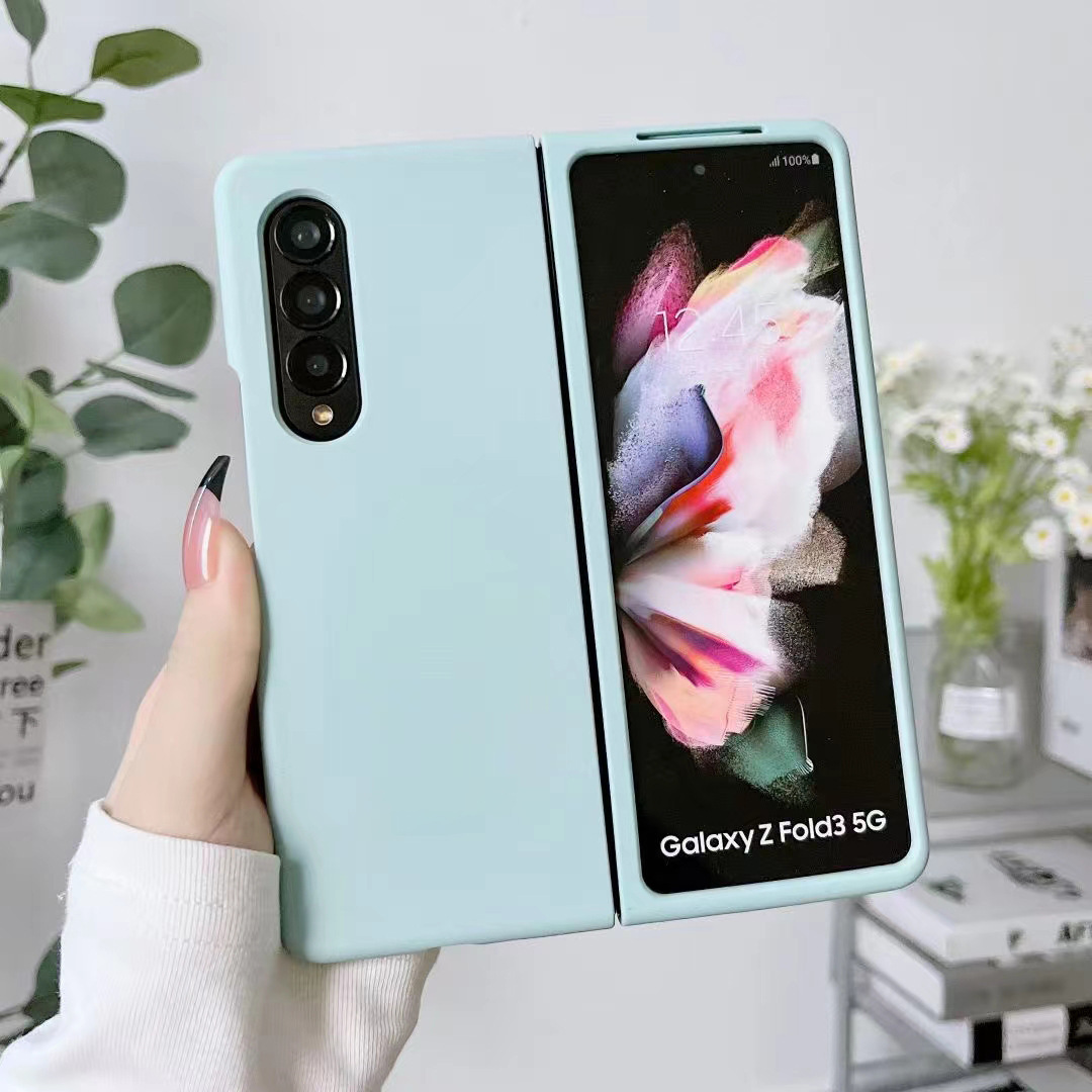 Compatible with Samsung Z Fold7/6 and Fold5/4/3 phones, liquid silicone soft case, shockproof protective case.