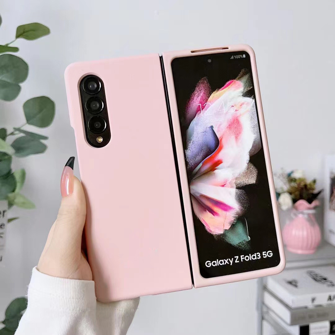 Compatible with Samsung Z Fold7/6 and Fold5/4/3 phones, liquid silicone soft case, shockproof protective case.