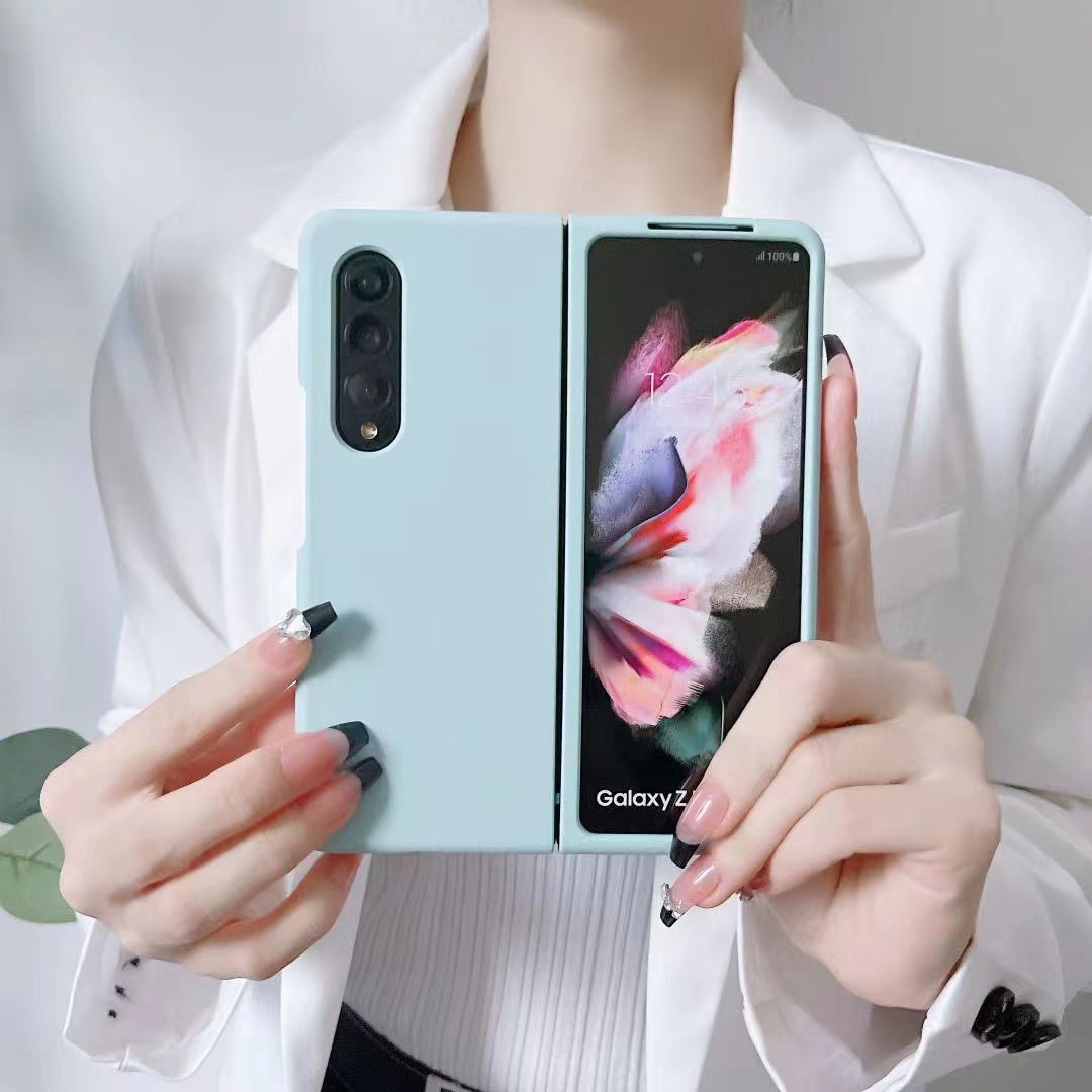 Compatible with Samsung Z Fold7/6 and Fold5/4/3 phones, liquid silicone soft case, shockproof protective case.