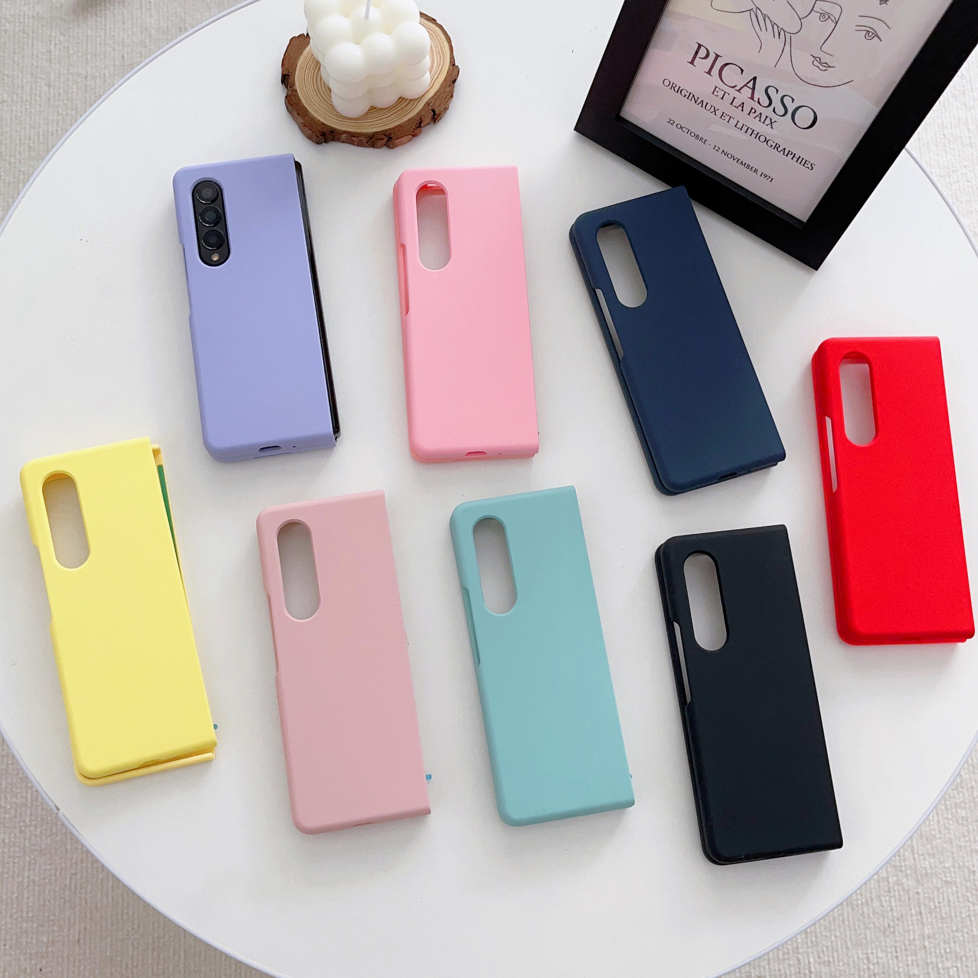 Compatible with Samsung Z Fold7/6 and Fold5/4/3 phones, liquid silicone soft case, shockproof protective case.