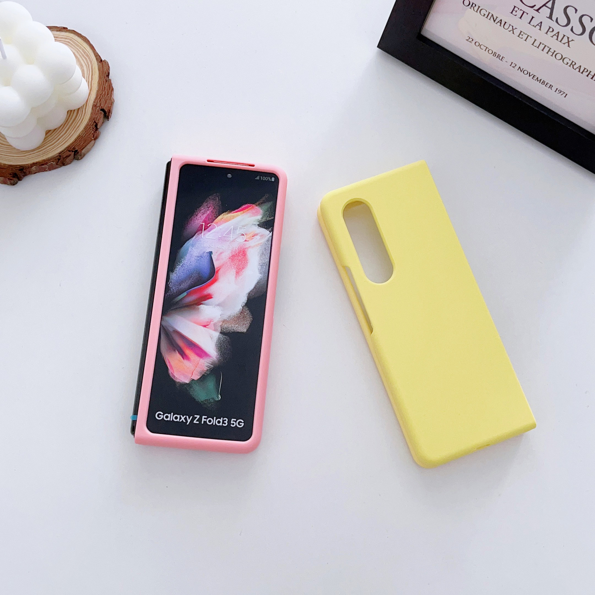 Compatible with Samsung Z Fold7/6 and Fold5/4/3 phones, liquid silicone soft case, shockproof protective case.