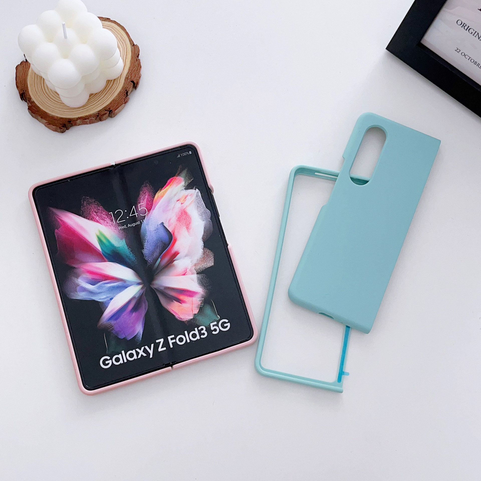 Compatible with Samsung Z Fold7/6 and Fold5/4/3 phones, liquid silicone soft case, shockproof protective case.