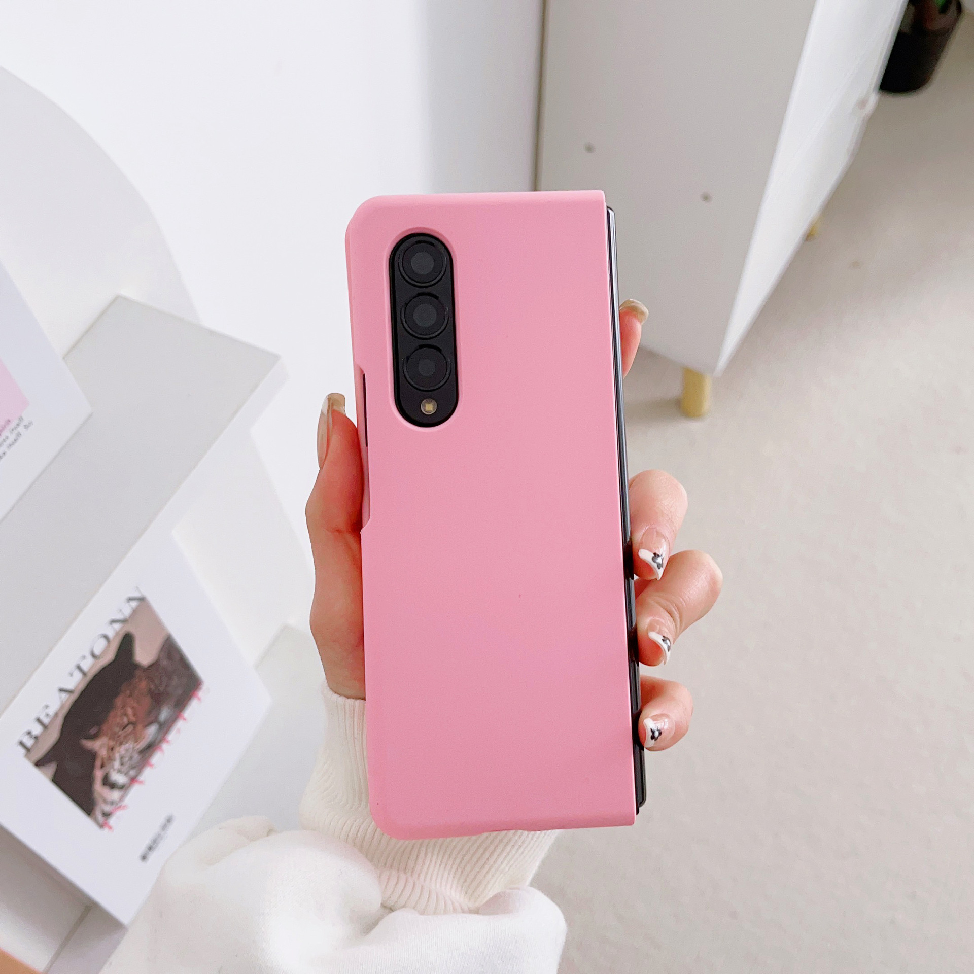 Compatible with Samsung Z Fold7/6 and Fold5/4/3 phones, liquid silicone soft case, shockproof protective case.