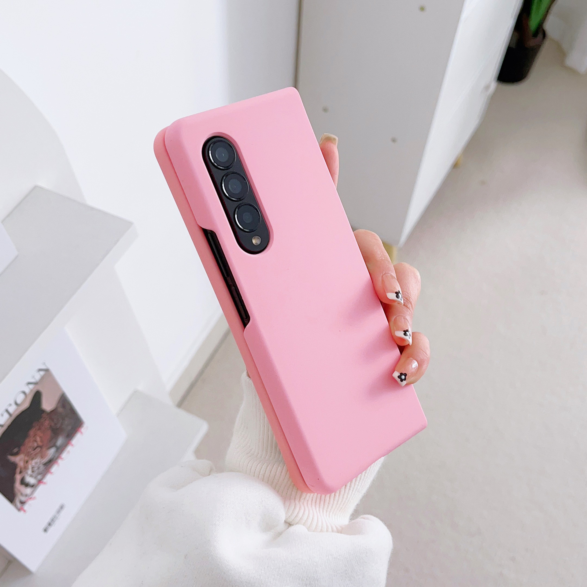 Compatible with Samsung Z Fold7/6 and Fold5/4/3 phones, liquid silicone soft case, shockproof protective case.