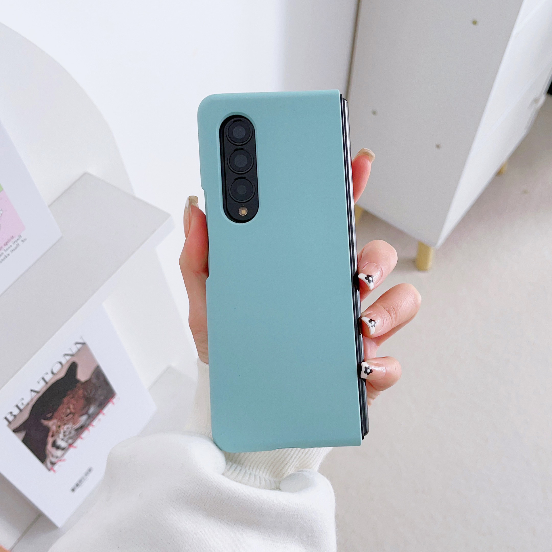 Compatible with Samsung Z Fold7/6 and Fold5/4/3 phones, liquid silicone soft case, shockproof protective case.