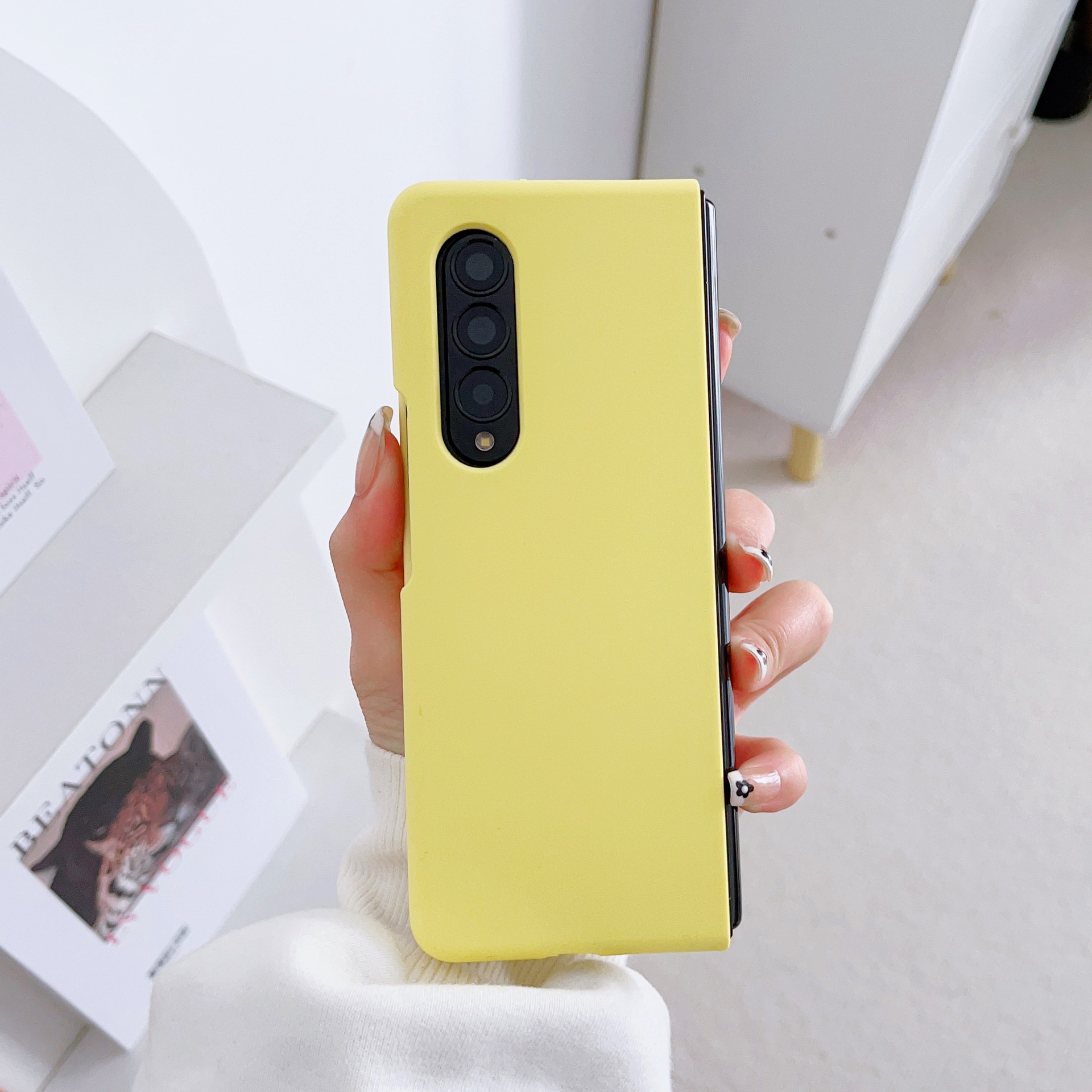 Compatible with Samsung Z Fold7/6 and Fold5/4/3 phones, liquid silicone soft case, shockproof protective case.
