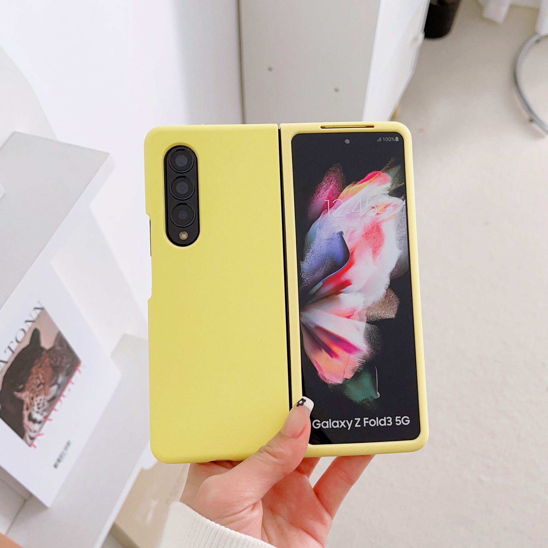Compatible with Samsung Z Fold7/6 and Fold5/4/3 phones, liquid silicone soft case, shockproof protective case.
