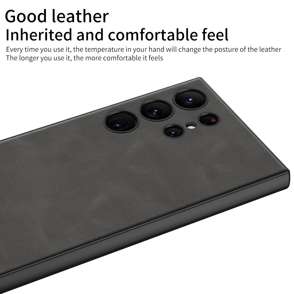 Compatible with Samsung S25 Ultra phone case, frosted leather, S24 Plus ultra-thin skin-feel full-coverage protective case.