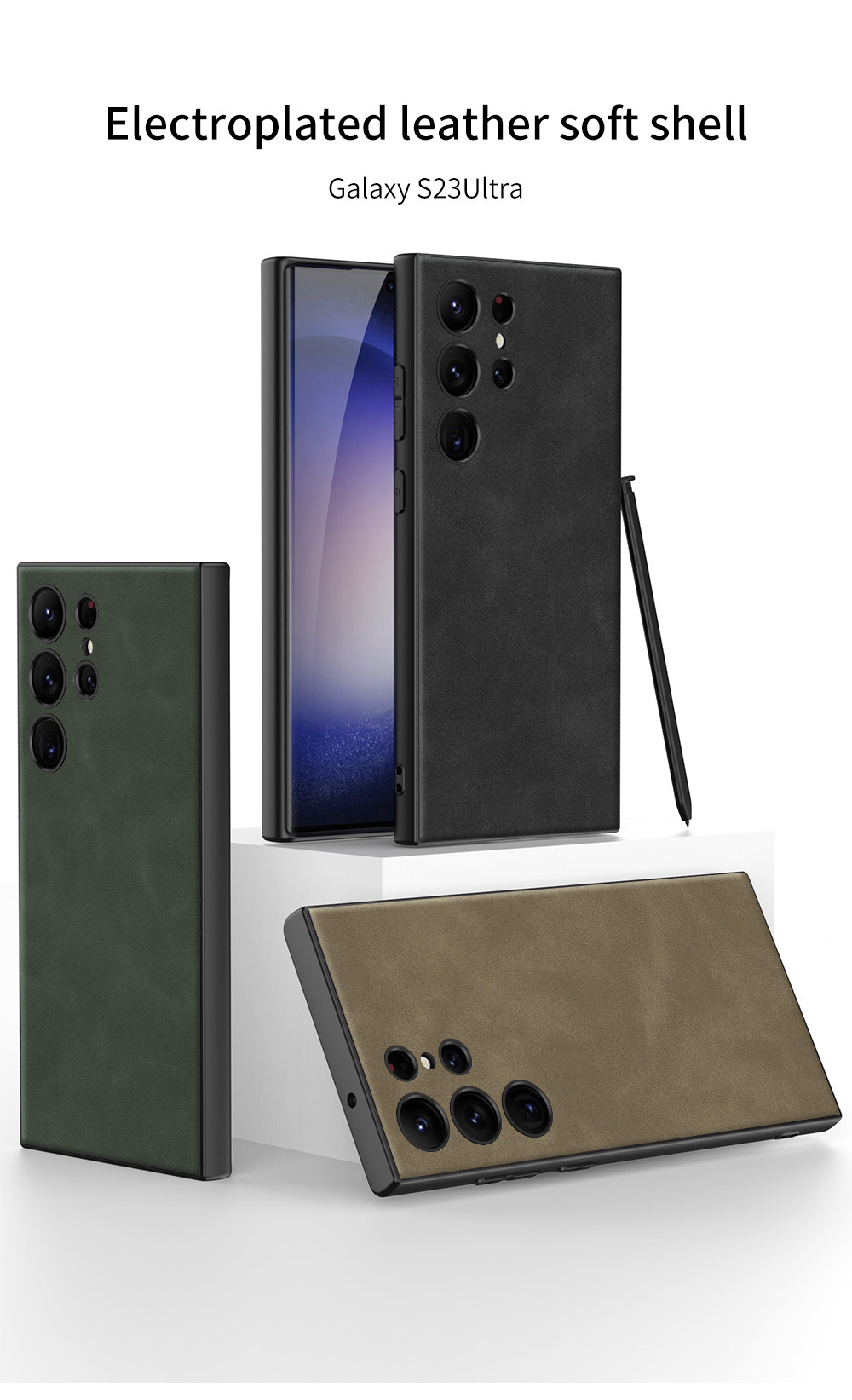Compatible with Samsung S25 Ultra phone case, frosted leather, S24 Plus ultra-thin skin-feel full-coverage protective case.