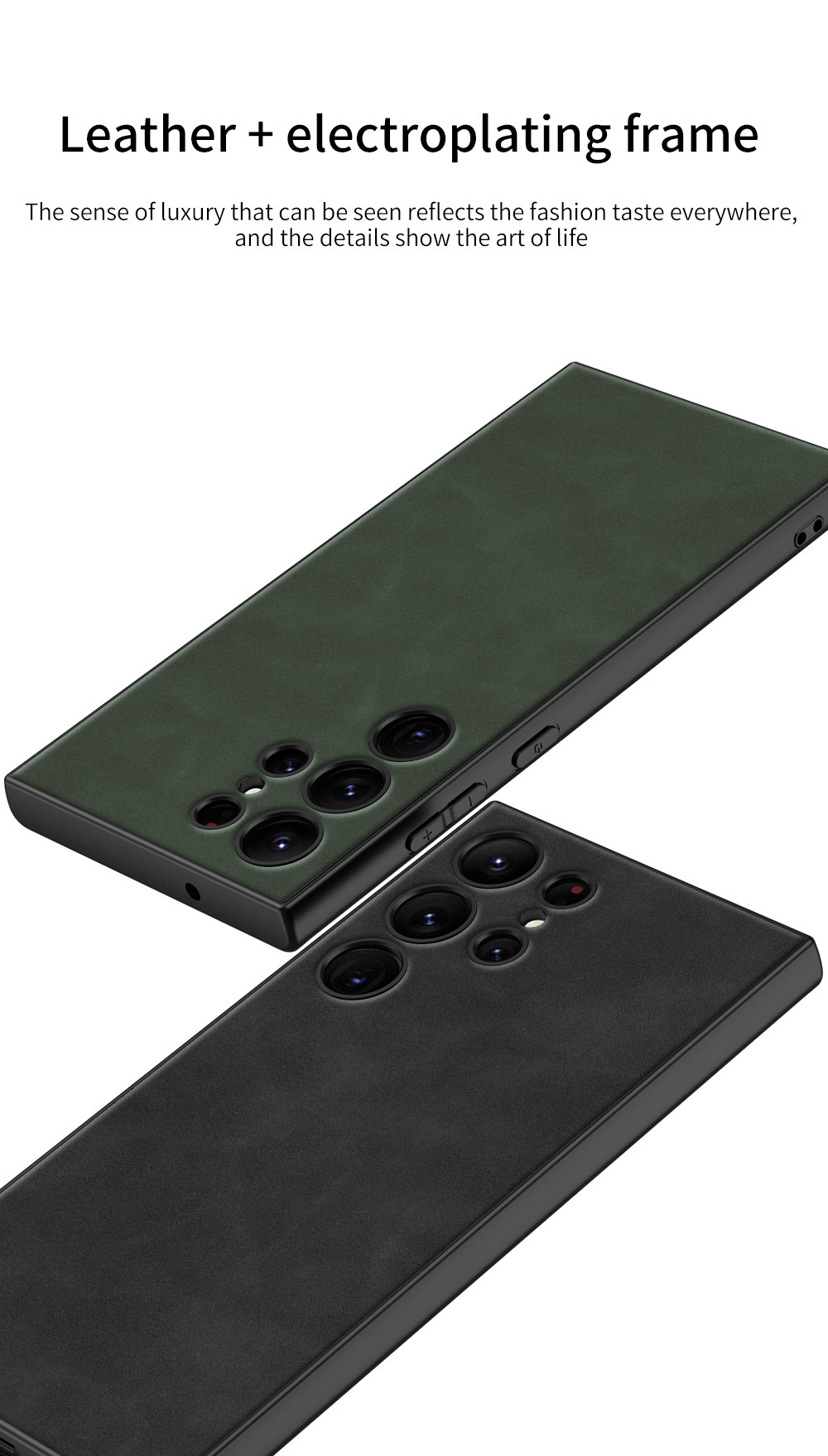 Compatible with Samsung S25 Ultra phone case, frosted leather, S24 Plus ultra-thin skin-feel full-coverage protective case.
