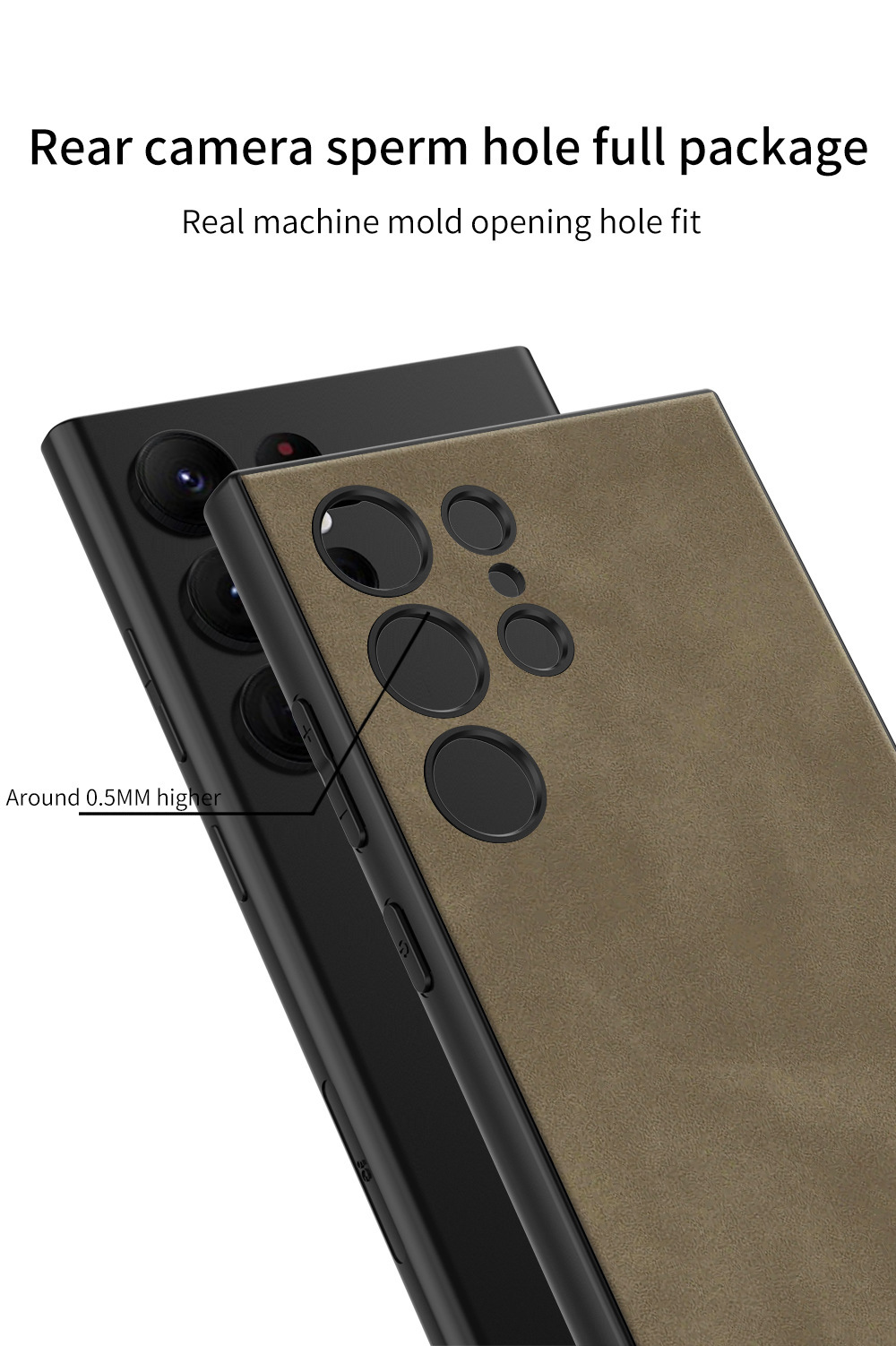 Compatible with Samsung S25 Ultra phone case, frosted leather, S24 Plus ultra-thin skin-feel full-coverage protective case.