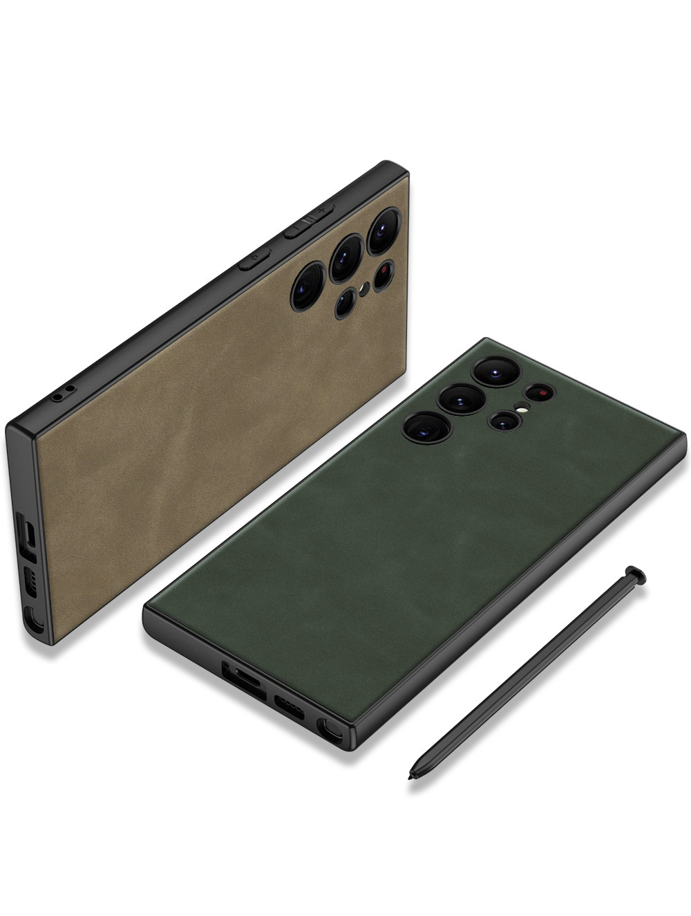 Compatible with Samsung S25 Ultra phone case, frosted leather, S24 Plus ultra-thin skin-feel full-coverage protective case.