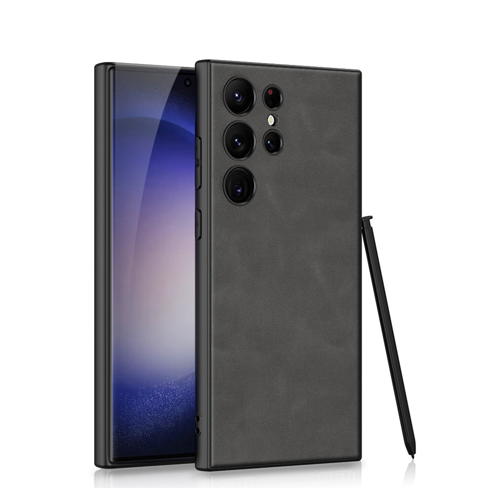Compatible with Samsung S25 Ultra phone case, frosted leather, S24 Plus ultra-thin skin-feel full-coverage protective case.