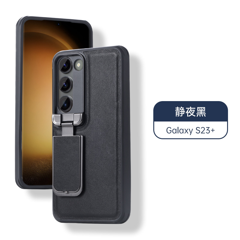 Compatible with Samsung S26 Ultra phone case, S25U flip lens holder, top-grain cowhide 24U shockproof protective case