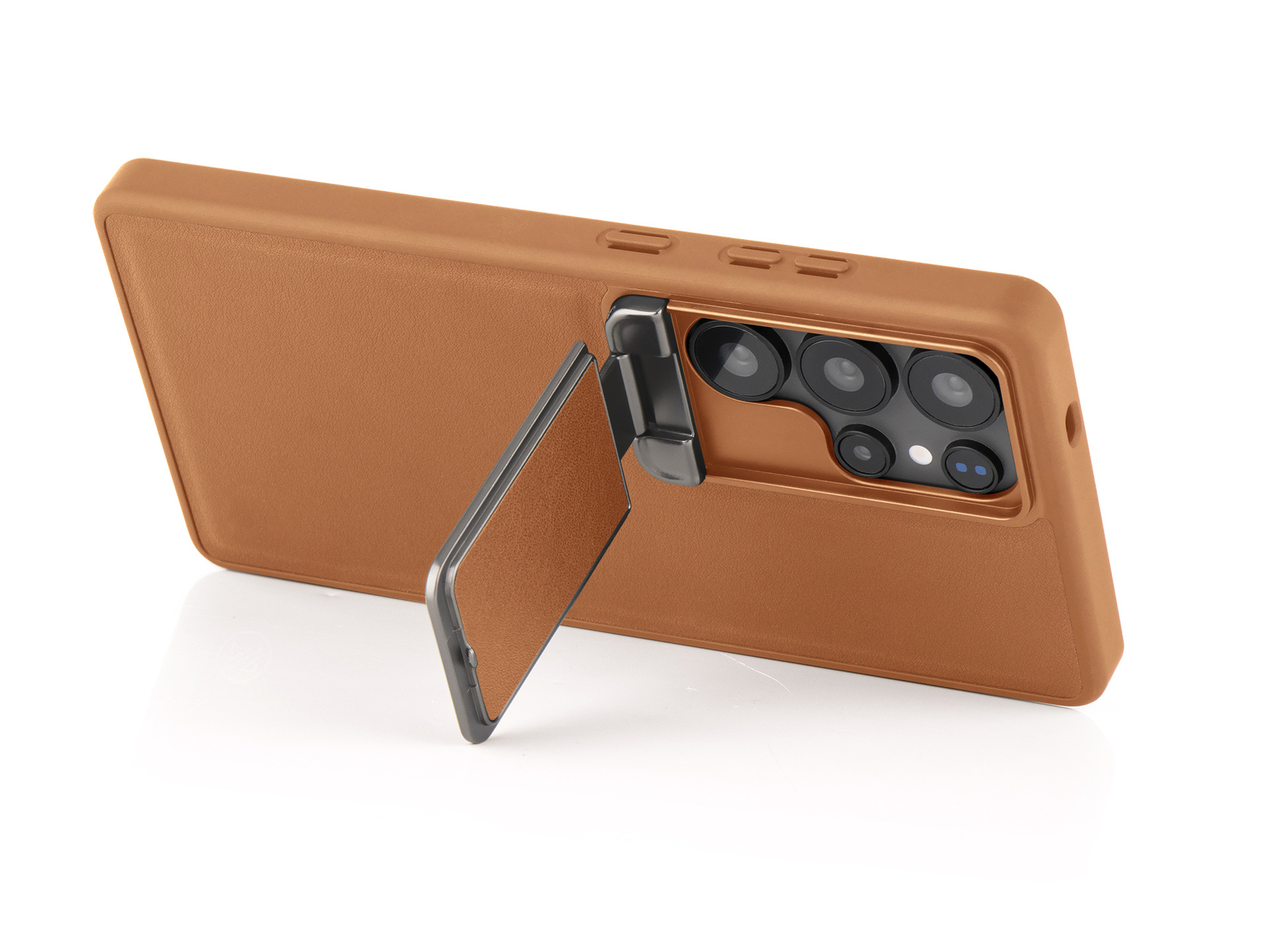 Compatible with Samsung S26 Ultra phone case, S25U flip lens holder, top-grain cowhide 24U shockproof protective case