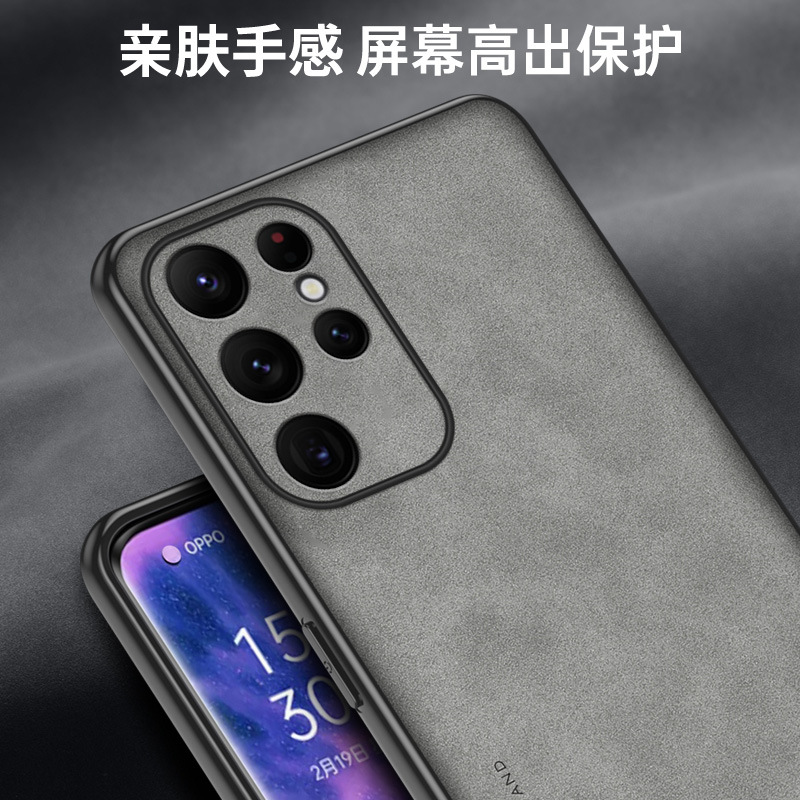 Compatible with Samsung S6/25 Ultra and S24 Plus phones, this sheepskin A14PU case features fine perforations and is suitable for A54/A73 models.